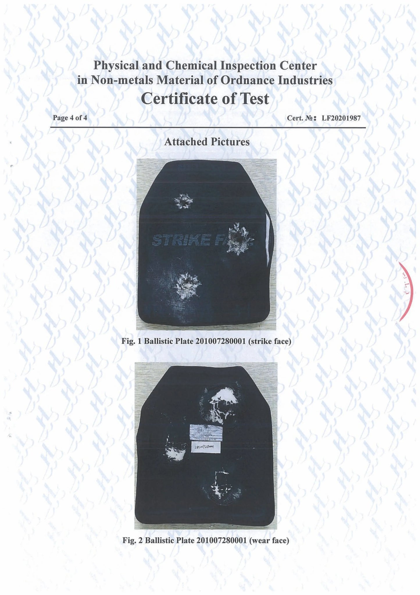 PLACA PROTECCIÓN NIVEL IV